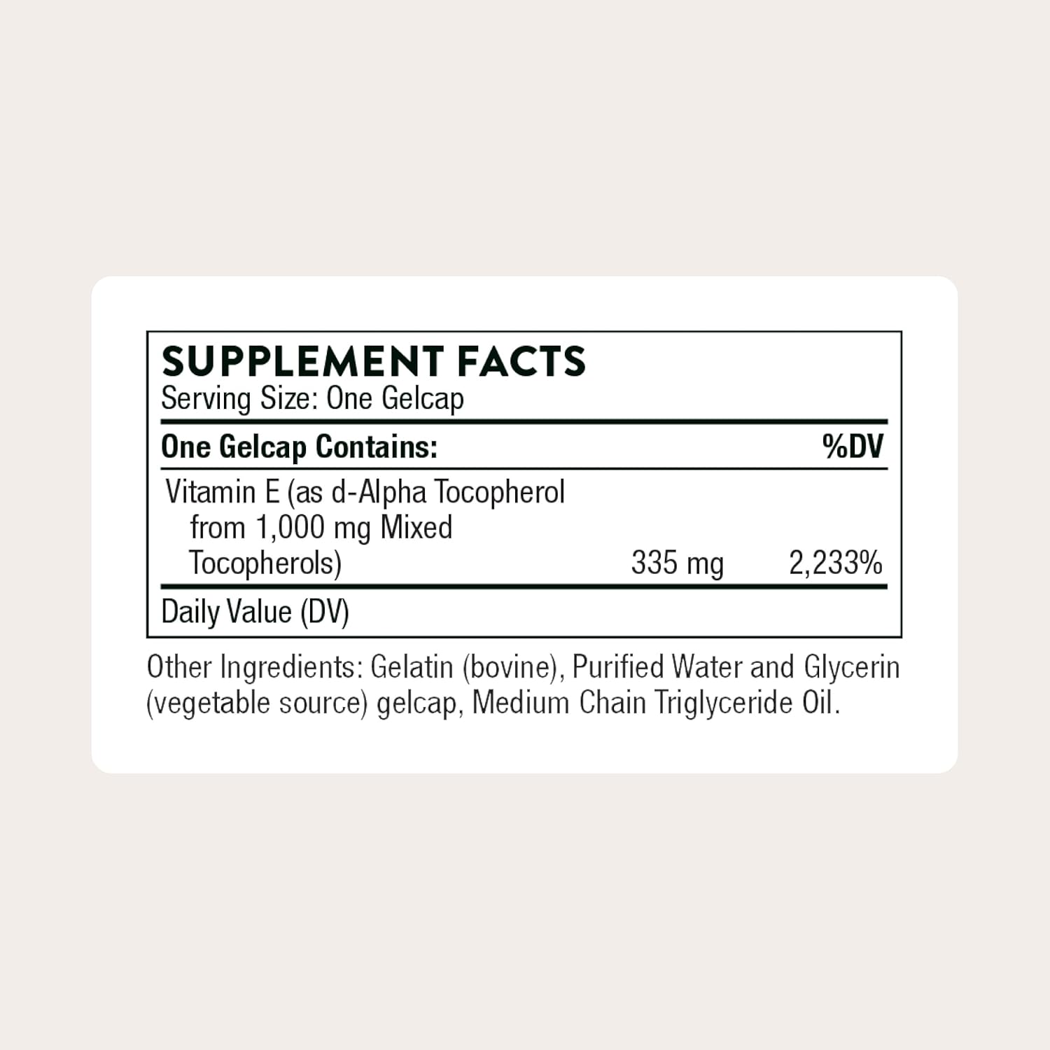 THORNE Ultimate-E - Suplemento de Vitamina E con Tocoferoles Mixtos - 60 Cápsulas Blandas