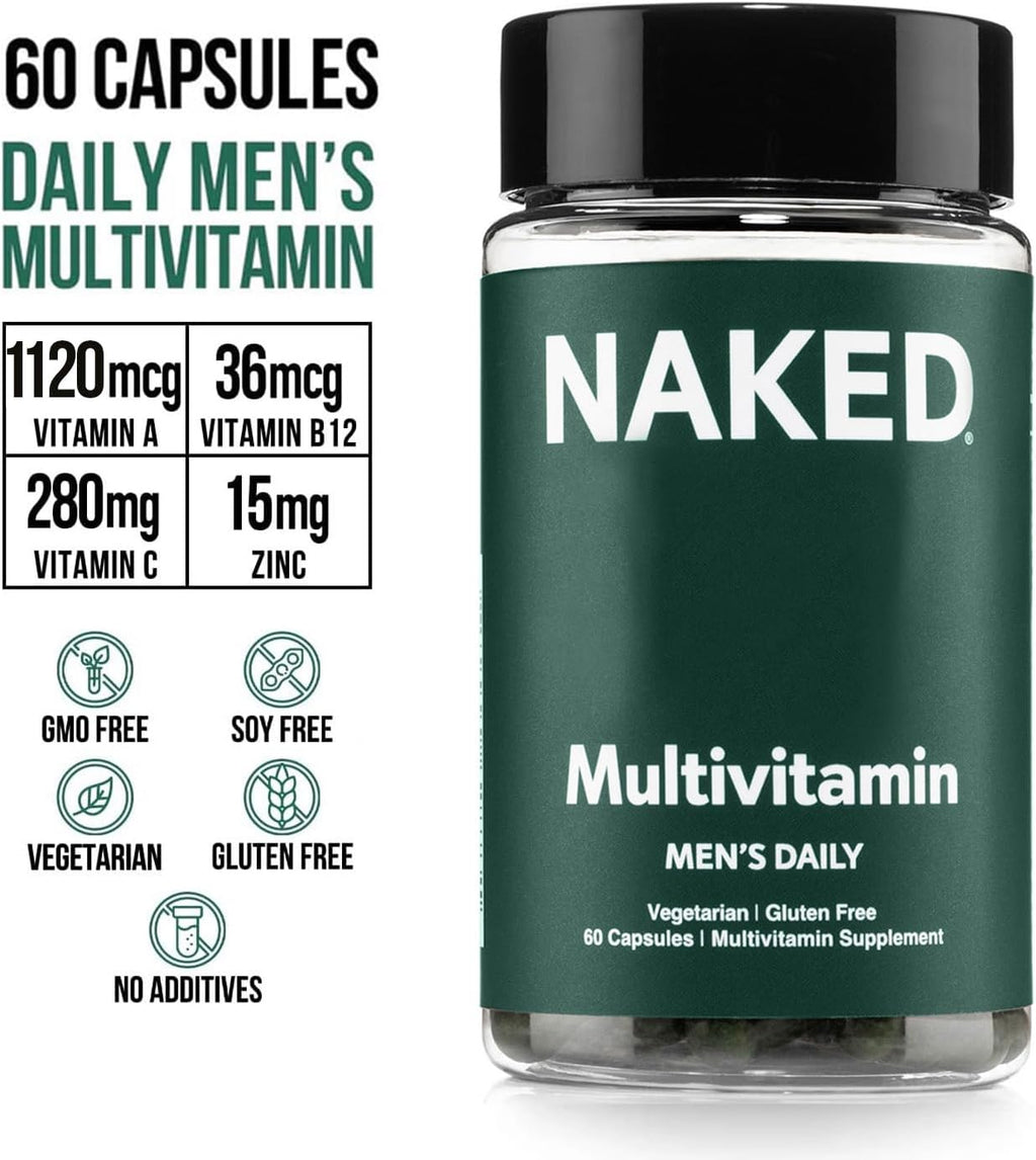 NAKED Men's Multi – Multivitamínico Diario para Hombres – 60 Cápsulas