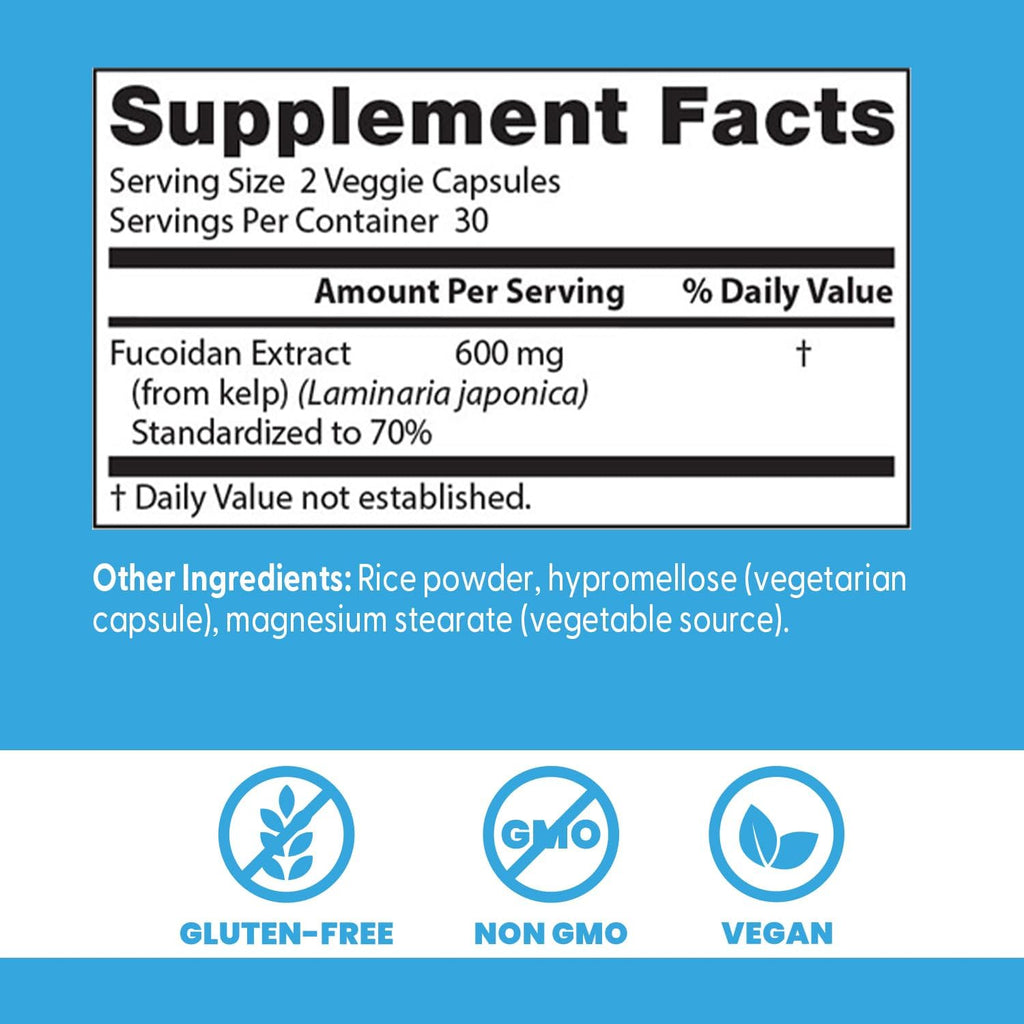 Doctor's Best Fucoidan 70% - 60 Cápsulas Vegetales
