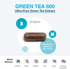 XYMOGEN Té Verde 600 - Green Tea Extract, 600 mg, 60 Cápsulas Vegetarianas