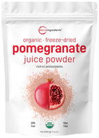 Organic Pomegranate Juice Powder, 453 g | 100% Natural | Freeze-Dried and Cold-Pressed | No Sugar or Additives | Vegan and Non-GMO