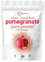 Zumo de granada en polvo orgánico, 454 g | 100% natural | Liofilizado y prensado en frío | Sin azúcar ni aditivos | Vegano