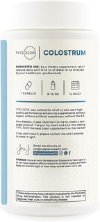 Type Zero Suplemento de Calostro Bovino (500mg) 180 Cápsulas