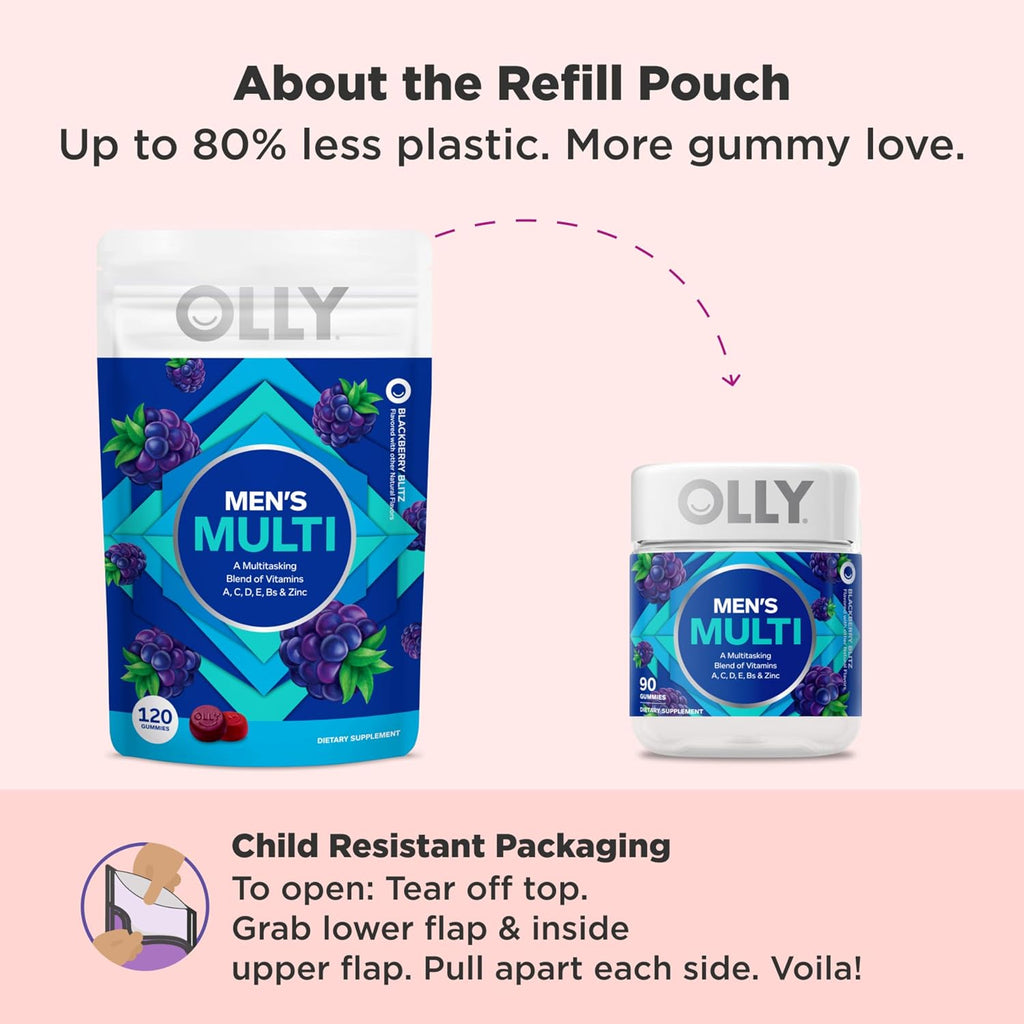 OLLY Multivitamínico para Hombres en Gomitas – 120 gomitas (60 días)
