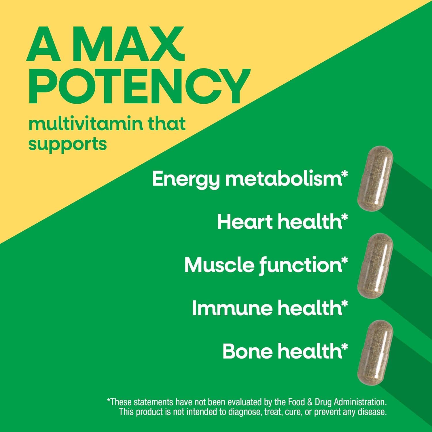 Nature's Way Alive! Max6 Potency Multivitamínico Completo para Adultos con Hierro, 90 Cápsulas