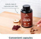 Ancient Nutrition - Suplemento de Órganos, Hígado de Res y Cordero, 180 Cápsulas