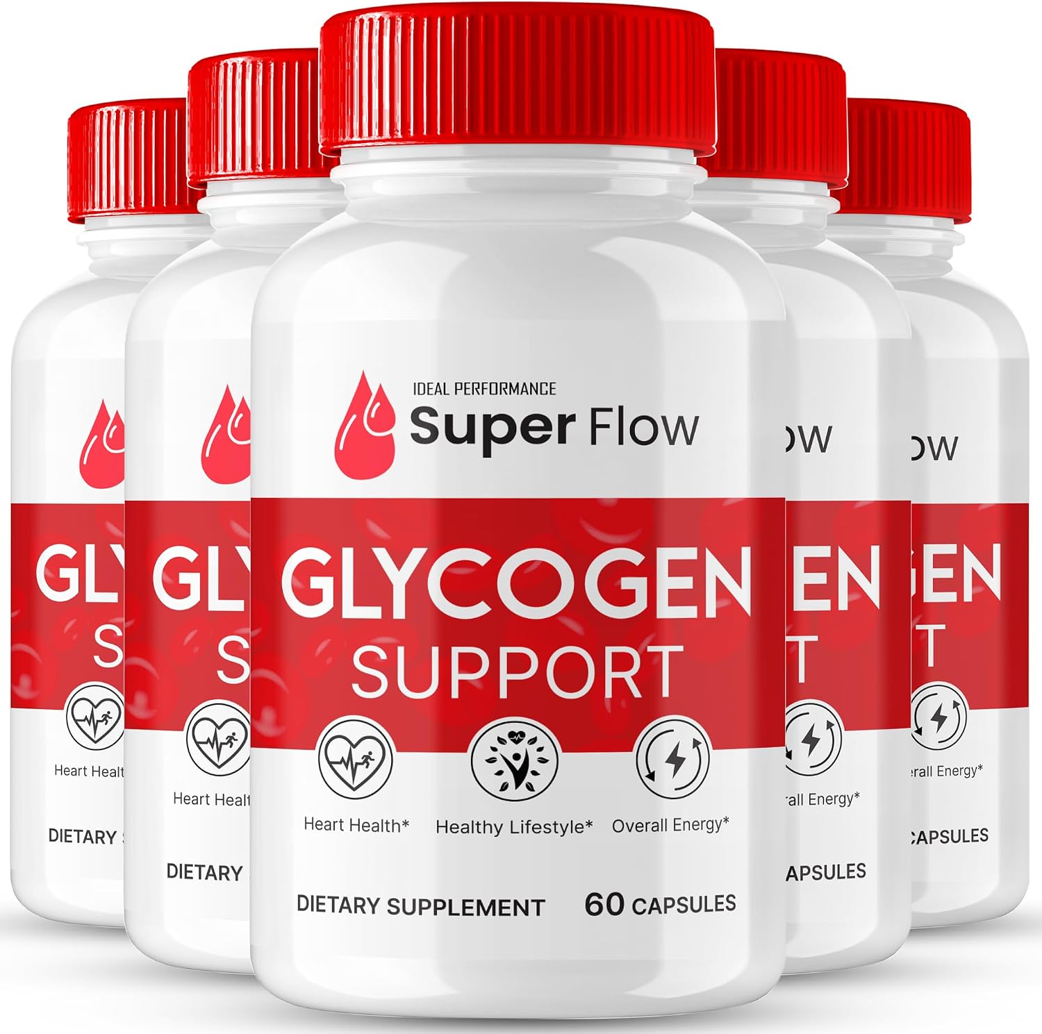 Super Flow Glycogen Support, Cápsulas para el Apoyo Glucogénico (5 Paquetes)