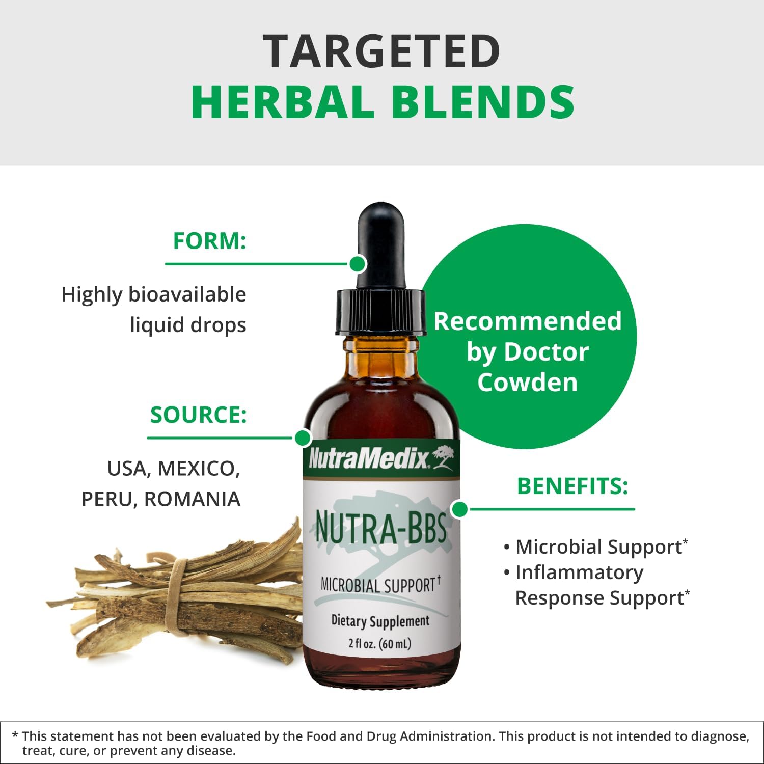 Nutramedix Nutra BBS - Suplemento Herbal Líquido para Apoyo Digestivo e Inmunológico (60 ml)