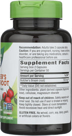 Nature's Way, Raíz de Brusco 470 mg, 100 Cápsulas