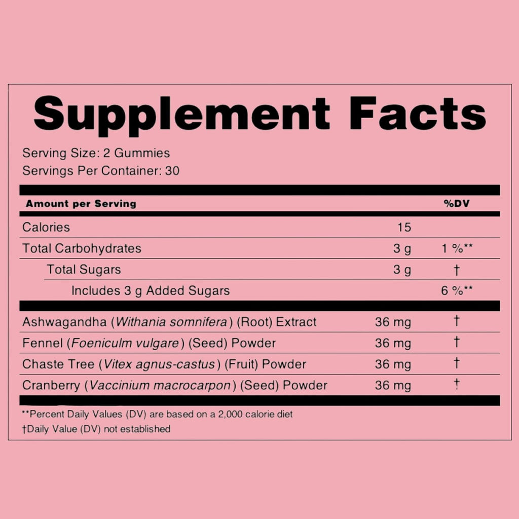 Nixit PMS Support Gummies - 60 Gominolas Veganas para el Alivio del Síndrome Premenstrual