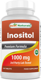 Best Naturals Inositol 1000 mg, 120 comprimidos – También llamado vitamina B8
