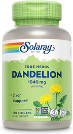 SOLARAY Dandelion Root - Kidney & Liver Support Supplement - 1,040 mg Per Serving - Vegan - 100 VegCaps