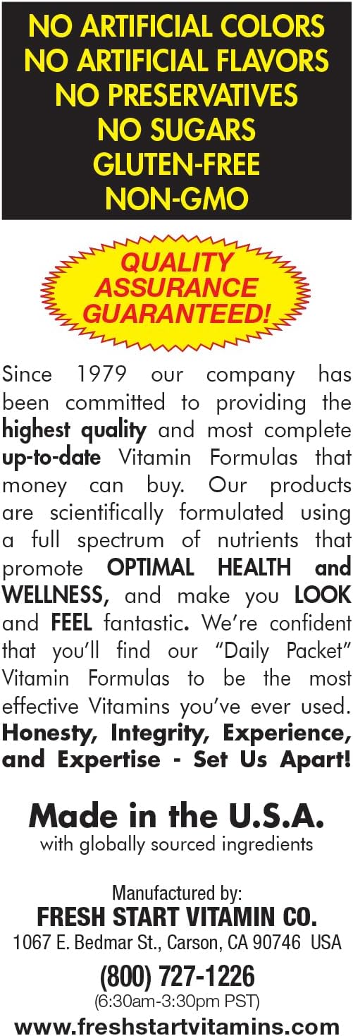 Daily Start All-in-One Daily Vitamin Pack - Energía y Concentración - 30 Días
