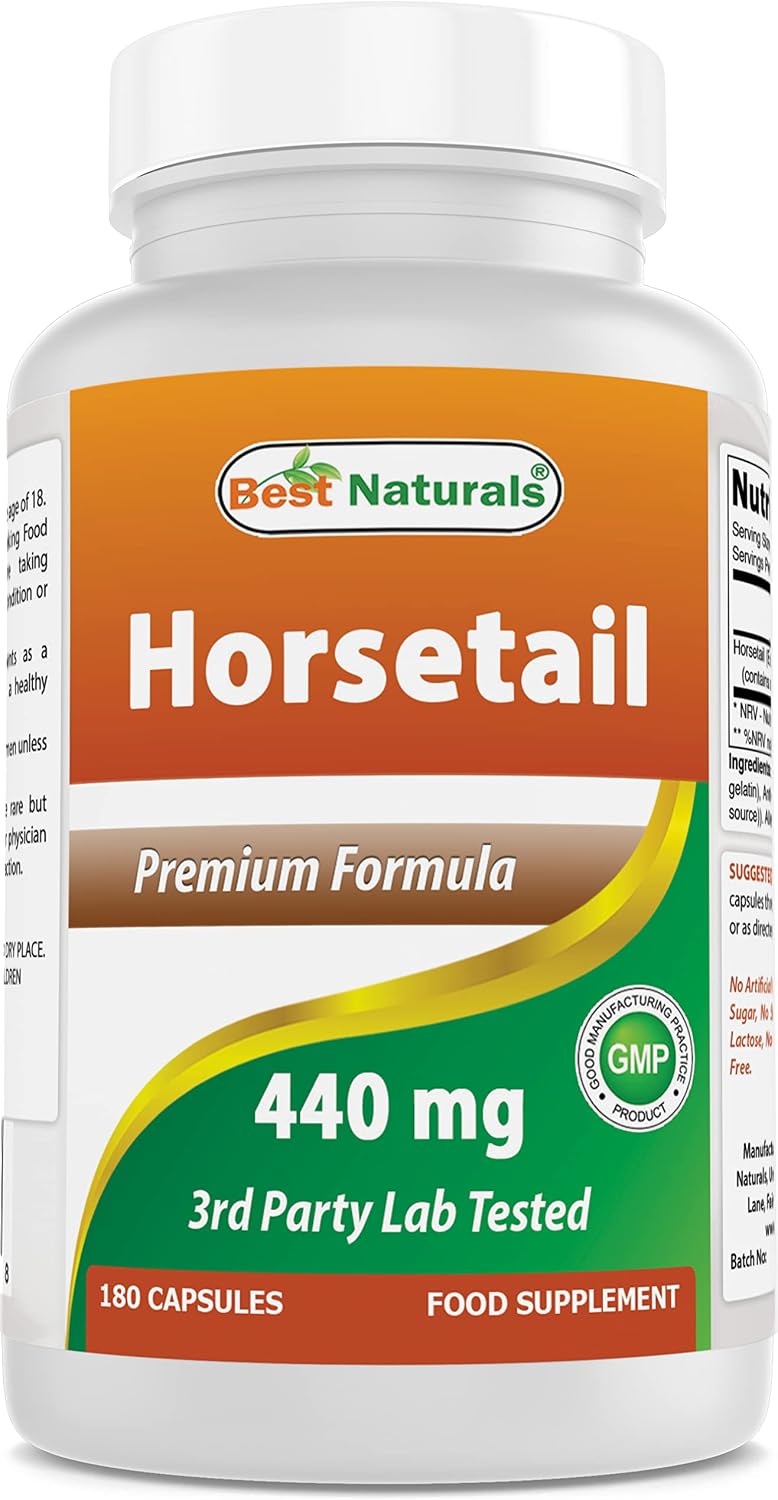 Best Naturals Cola de Caballo 440 mg, 180 Cápsulas
