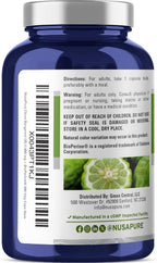 NusaPure Cápsulas de Bergamota Cítrica 600 mg, 200 Cápsulas Veganas (No-GMO, Vegano)