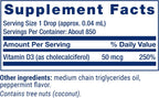 Life Extension Vitamina D3 Líquida (Menta), 2000 UI (50 mcg), 29.57 ml