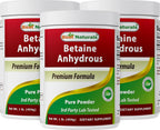 Best Naturals Betaína Anhidra (TMG) Pura en Polvo - 1 Libra (2 Paquetes)