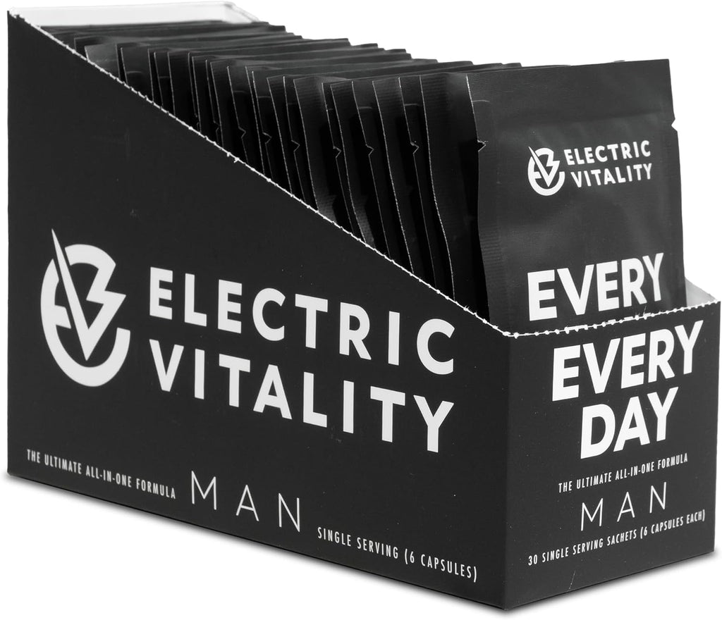 Multivitamínico para Hombre - Completo con Tongkat Ali, Shilajit, Lion's Mane y Vitaminas Esenciales, 30 Sobres