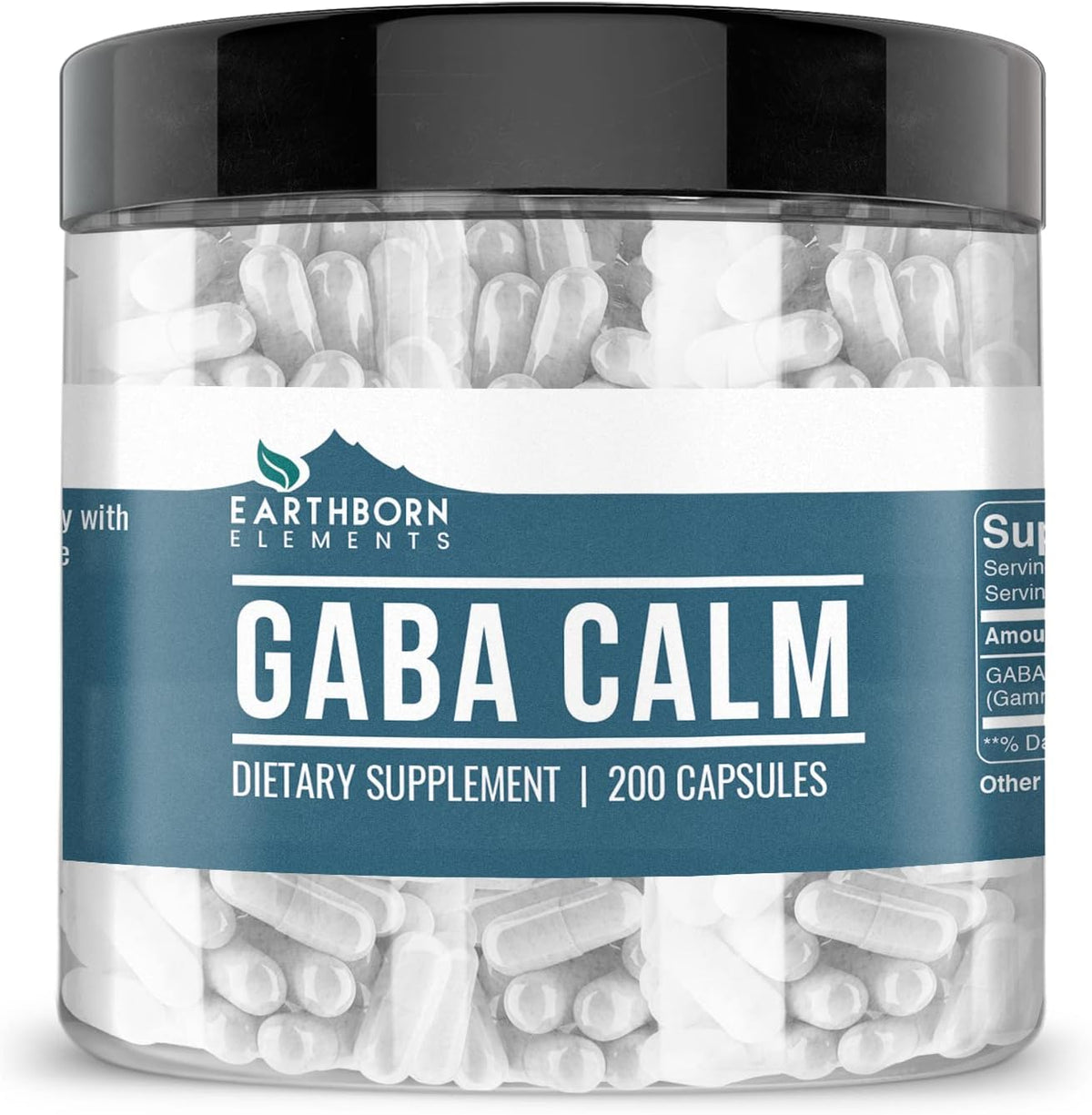 Earthborn Elements GABA (Ácido – Puro y sin diluir: Sin aditivos, rellenos ni excipientes. Solo GABA en su forma – Image 1