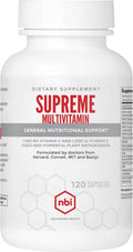 NBI Supreme Daily Multivitamin - Complejo Multivitamínico y Mineral para Hombres y Mujeres - 120 Cápsulas Vegetales
