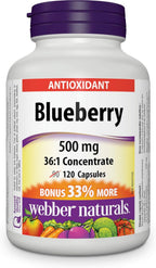 Webber Naturals Concentrado de Arándano 36:1 Cápsulas, 500mg 120 Cápsulas