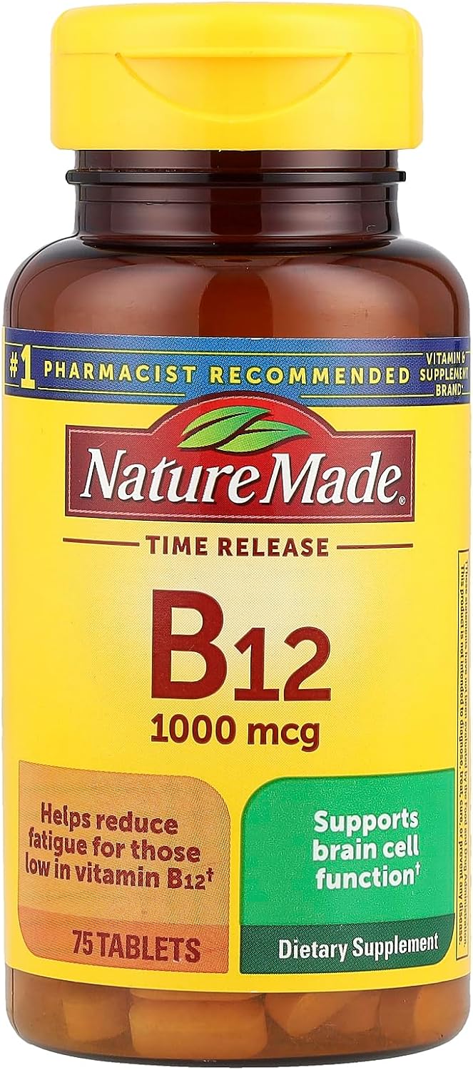 Nature Made Vitamina B-12 1000 mcg, 75 comprimidos de liberación prolongada