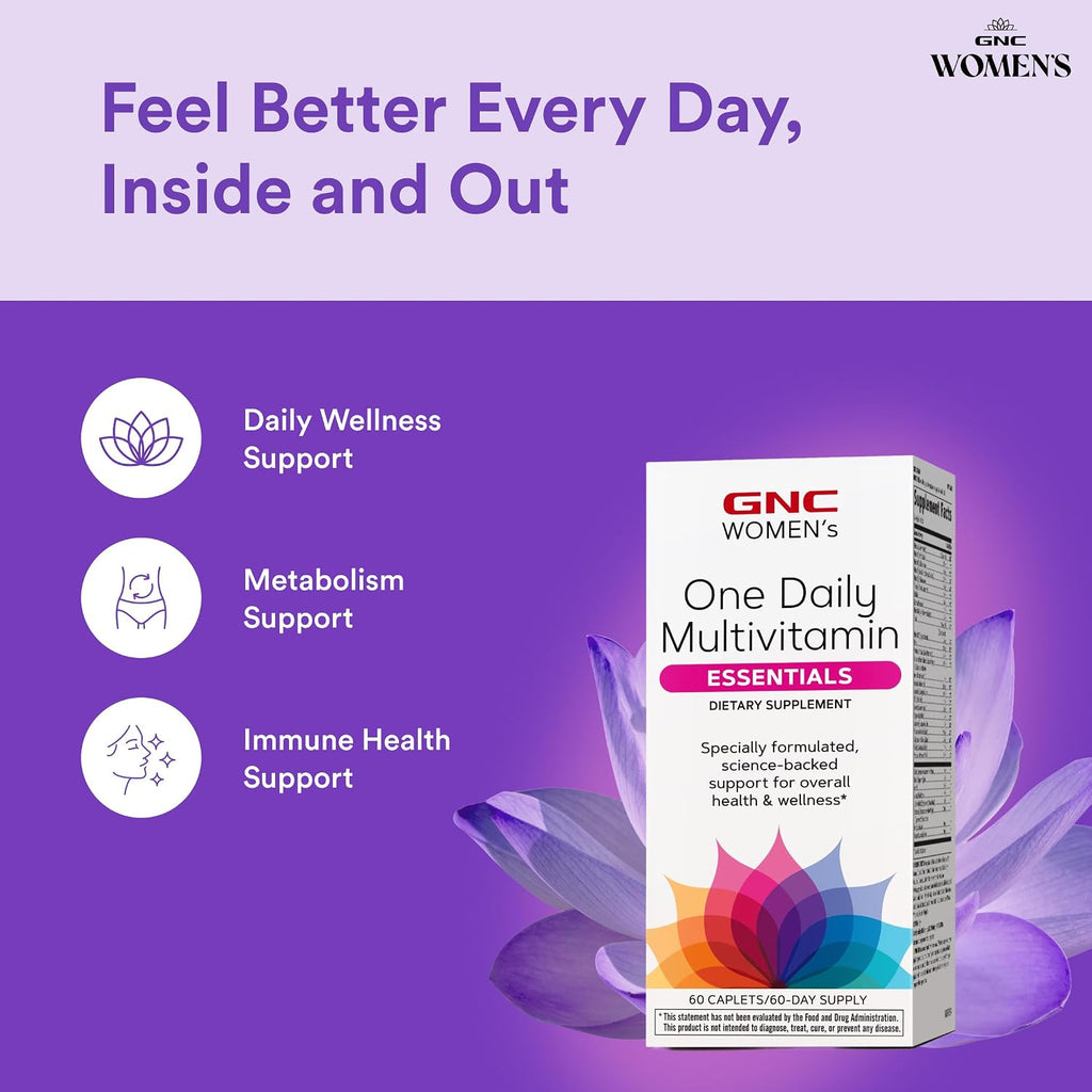 GNC Women's One Daily Multivitamin Essentials - Multivitamínico Diario para Mujeres (60 Comprimidos)