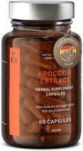 CLAV Cápsulas de Extracto de Germinados de Brócoli - 1000mg con 100mg de Sulforafano - Antioxidante - 60 Cápsulas - Vegano, Sin Gluten