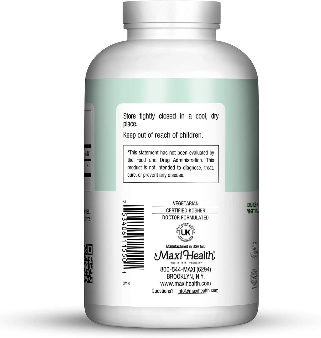 Maxi Health Cápsulas Vacías Tamaño 00 Vegetarianas - Kosher 500 uds