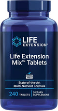 Life Extension Mix, 240 comprimidos - Complejo multivitamínico y mineral con extractos de frutas y vegetales