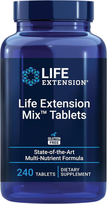 Life Extension Mix, 240 comprimidos - Complejo multivitamínico y mineral con extractos de frutas y vegetales – Image 1