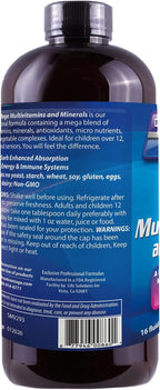 Liquid Mega MultiVitamins & Minerals - Multivitamínico y Mineral Líquido - 16 oz (473 ml) - Drs Advantage