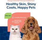 NaturVet – Omega-Gold Plus Aceite de Salmón | Apoya la Piel Saludable y el Pelaje Brillante | Enriquecido con DHA, EPA, Omega-3 y Omega-6 | Para Perros y Gatos | 90 Masticables Blandos