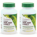Youngevity Ultimate Hair, Skin and Nails | Biotina 2000 mcg + Cofactores | 60 Cápsulas (Pack de 2)
