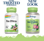 Solaray Pau D'Arco Cápsulas de Corteza Interna, 510 mg, 100 Cápsulas