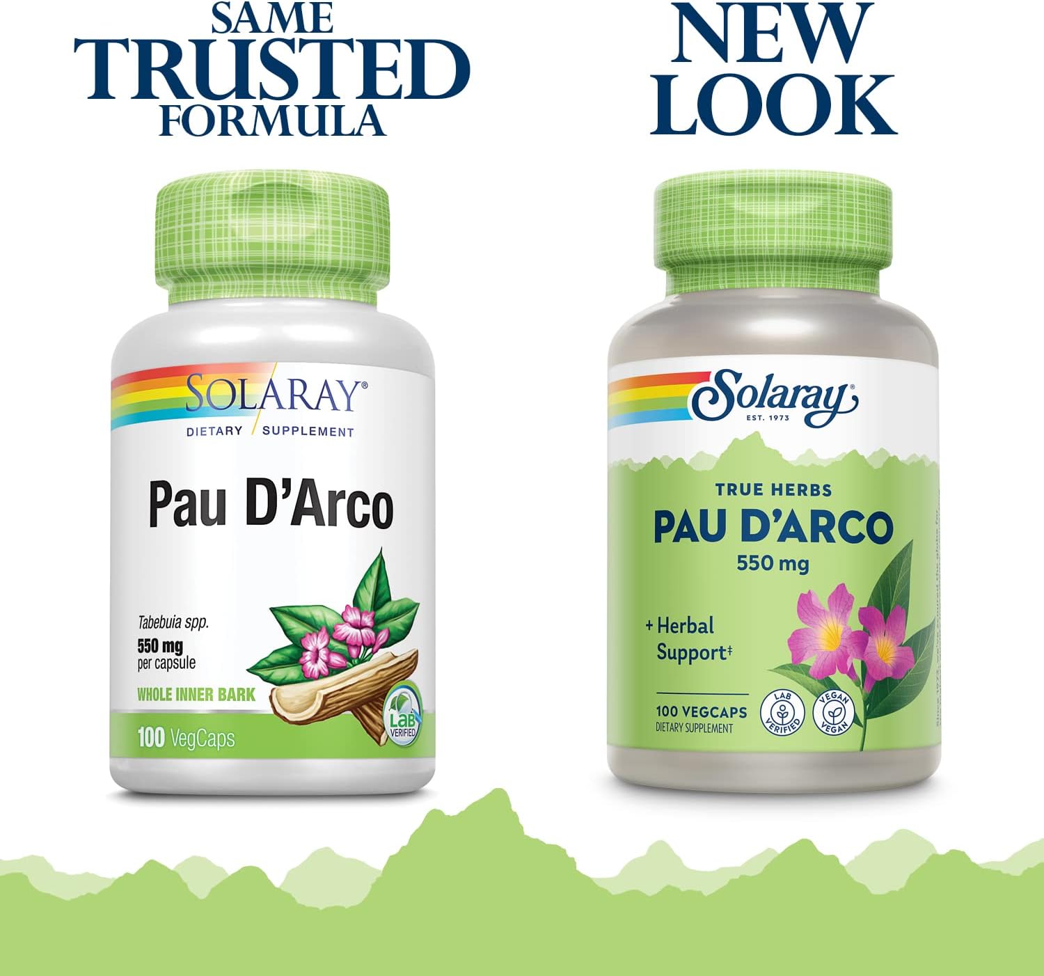 Solaray Pau D'Arco Cápsulas de Corteza Interna, 510 mg, 100 Cápsulas