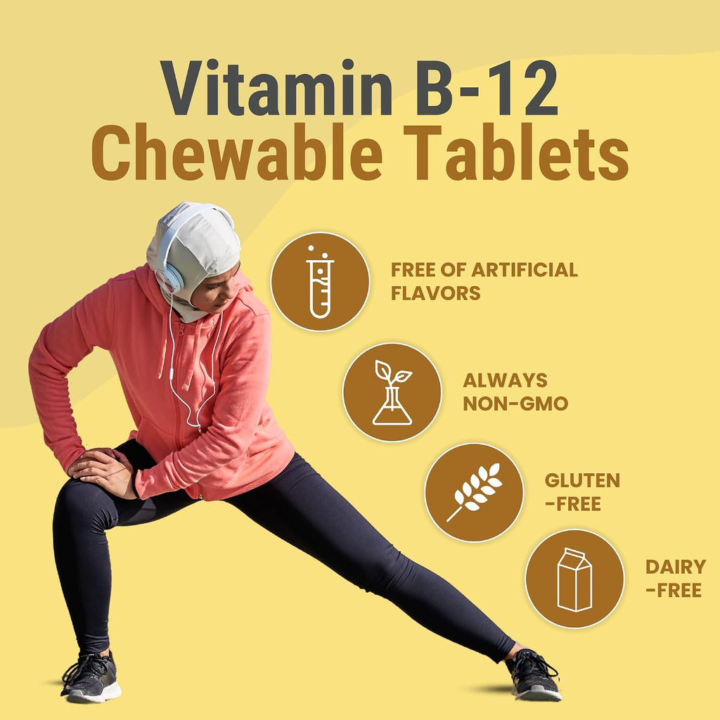 Zaytun Halal Vitamina B12 1000mcg - Comprimidos Masticables para Energía y Metabolismo
