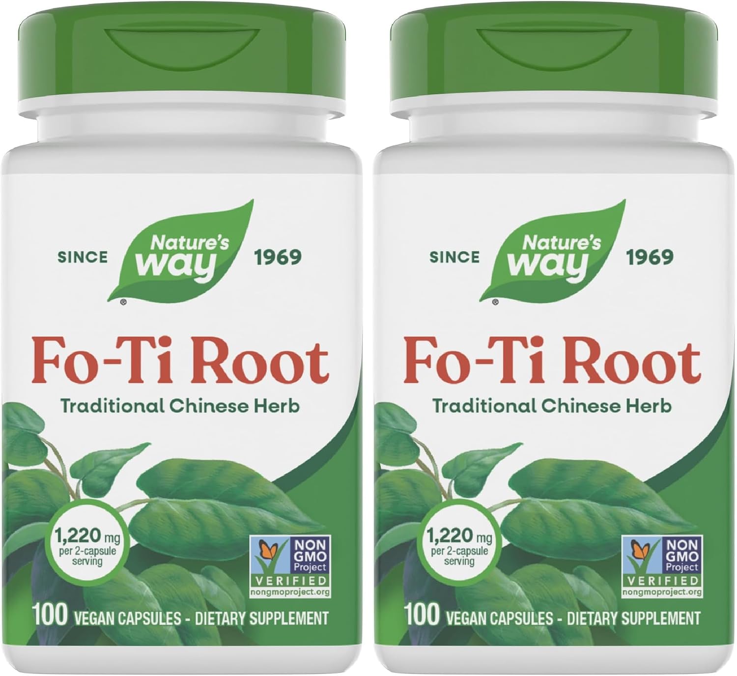 Nature's Way Raíz de Fo-Ti, 1220 mg por Dosis, 100 Cápsulas Veganas