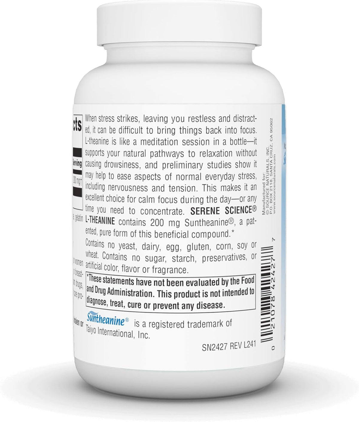Source Naturals Serene Science L-Teanina, – Reducción de la tensión nerviosa: Puede ayudar a aliviar los síntomas – Image 3