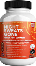 Night Sweats Gone - Alivio para la menopausia con probióticos, 90 cápsulas