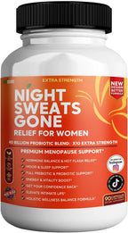 Night Sweats Gone - Alivio para la menopausia con probióticos, 90 cápsulas