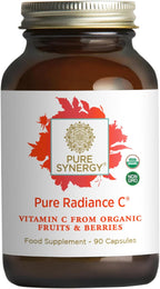PURE SYNERGY Pure Radiance C | Cápsulas de Vitamina C Orgánica | 100% Natural, Alimento Integral, No-GMO con Camu Camu Orgánico | Apoyo Inmunitario y de Colágeno (90 Cápsulas)