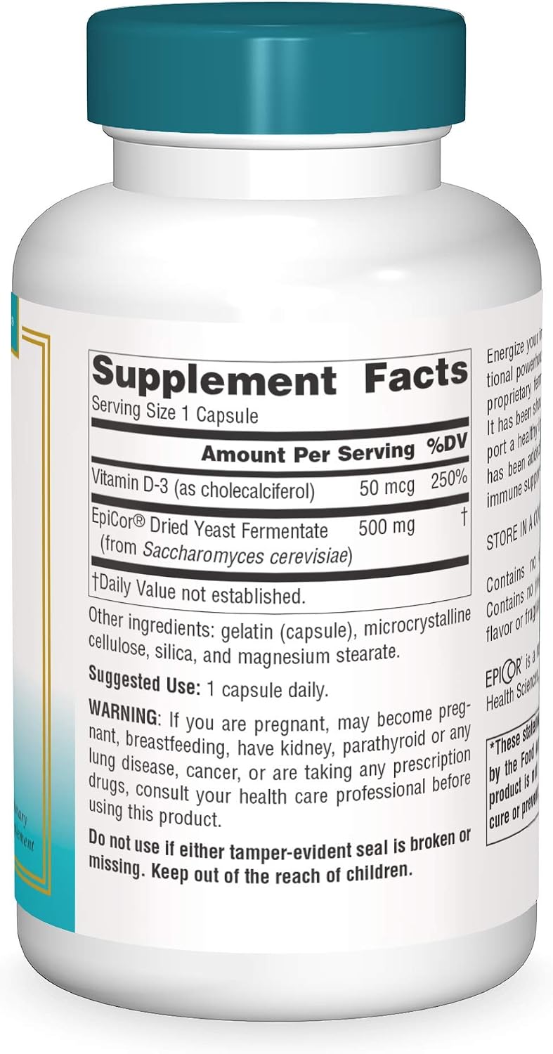 Source Naturals Wellness EpiCor con Vitamina D-3 – 120 Cápsulas