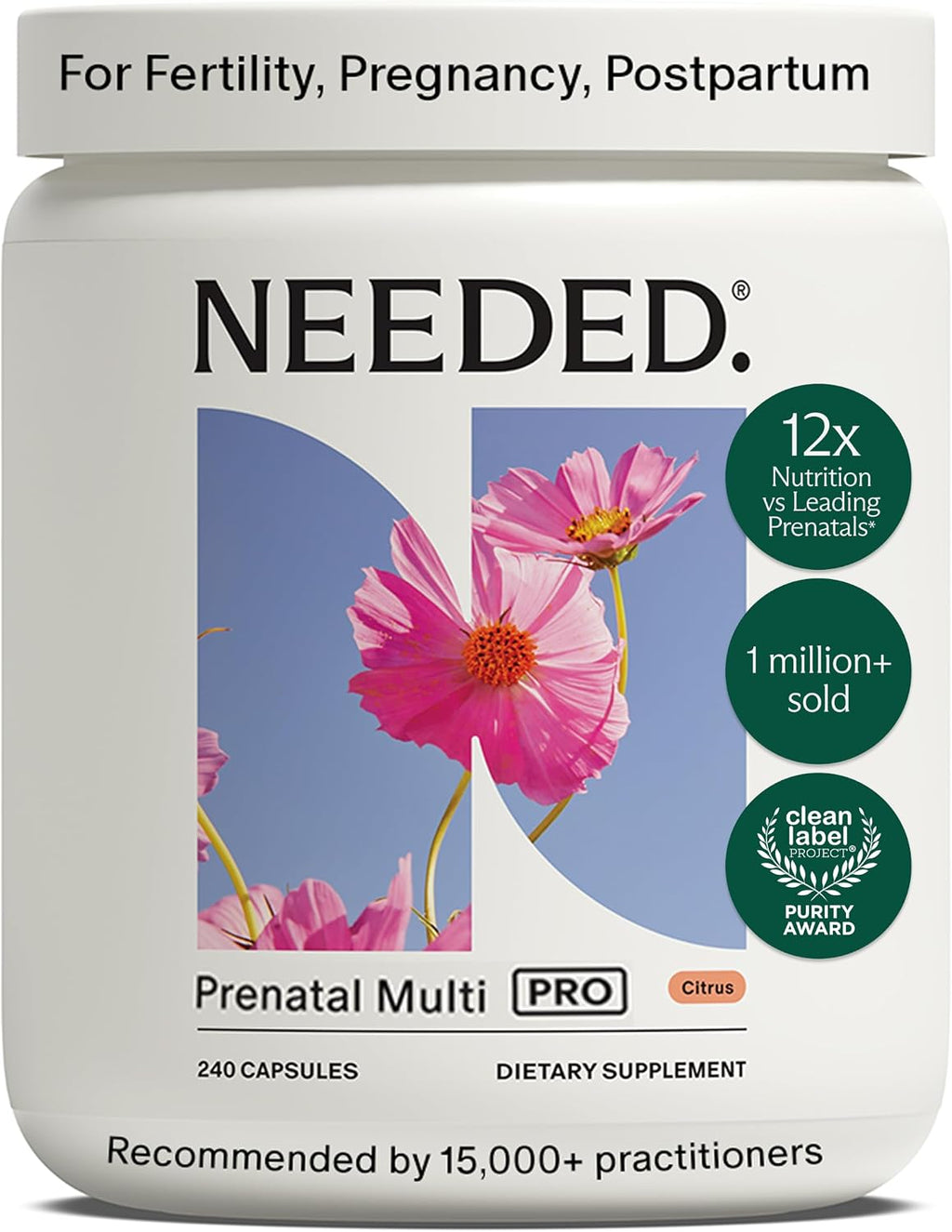 Needed. Prenatal Multi Pro | Multivitamínico con Colina para Embarazo y Lactancia