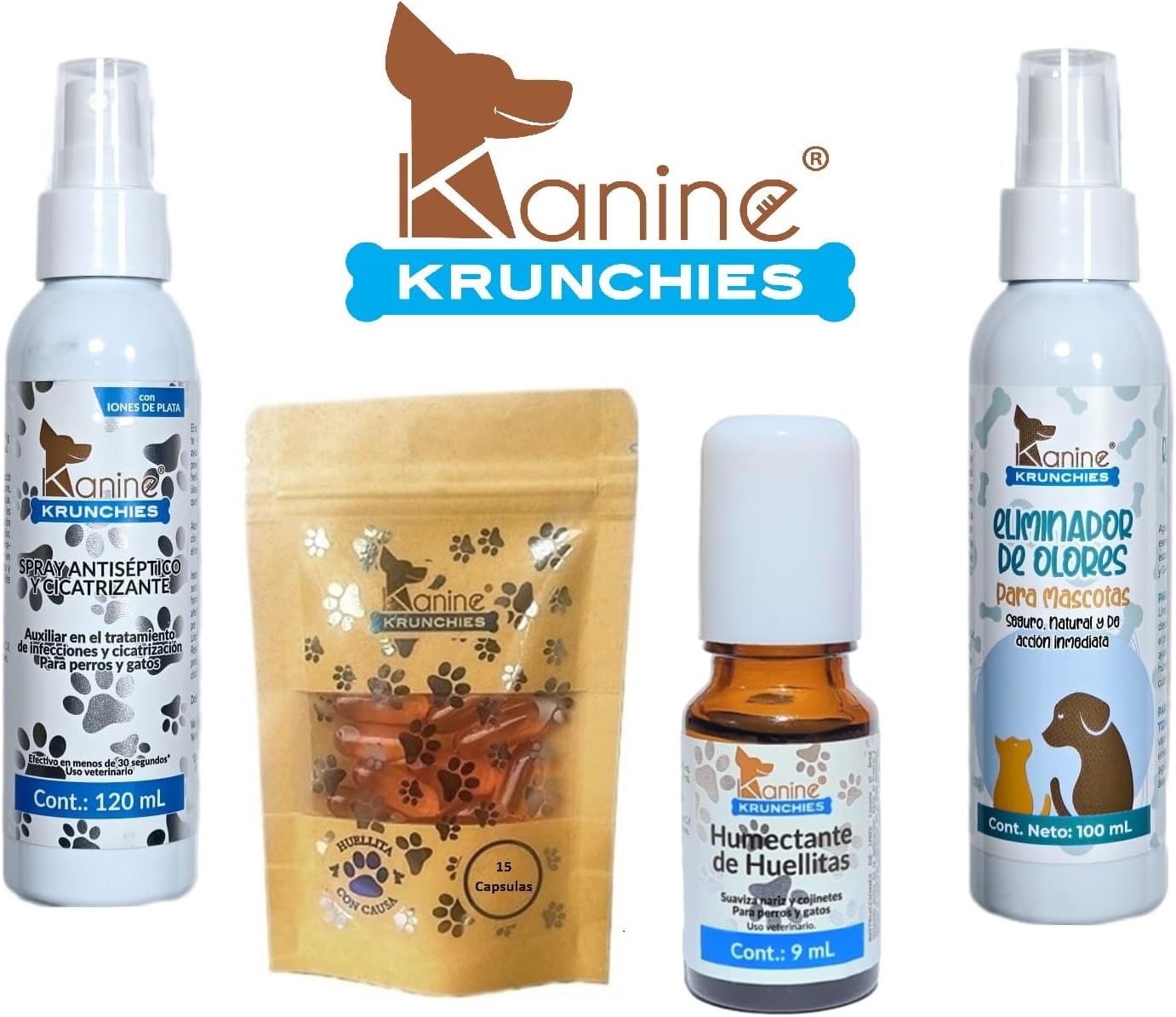 Kanine Krunchies Salmon Omega 3 (15 Cápsulas), Sabor Salmón