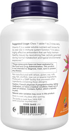 NOW Foods Vitamina C-500 Masticable, Sabor Cereza, 100 Comprimidos