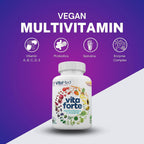 Vita Forte Multivitamínico Vegano con Probióticos y Enzimas Digestivas – 60 Comprimidos