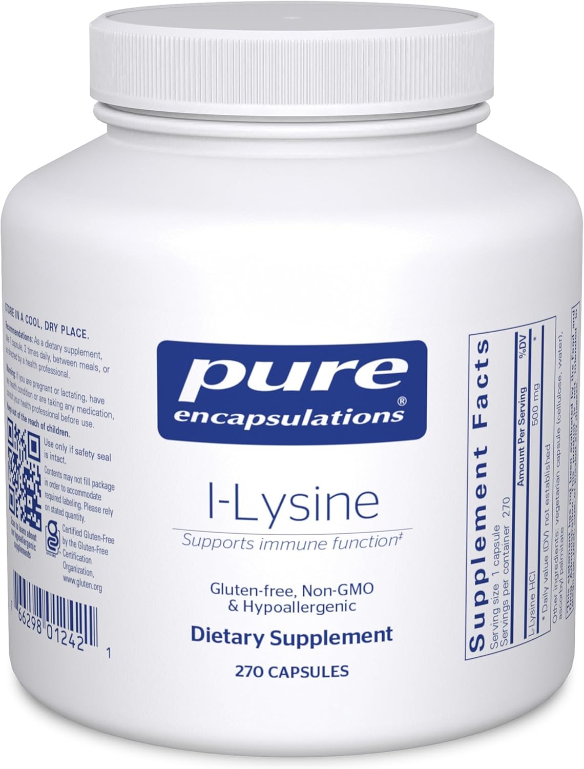 Pure Encapsulations L-Lysine - 90 Capsules