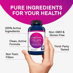 MD Life L-Methylfolate 15 mg - Complemento de Metilfolato Activo - 120 Cápsulas