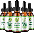 Gluco Force Healthy Formula – Fórmula Saludable con Extractos Naturales, Líquido de Alta Potencia (5 Paquete – 5 Meses de Suministro)